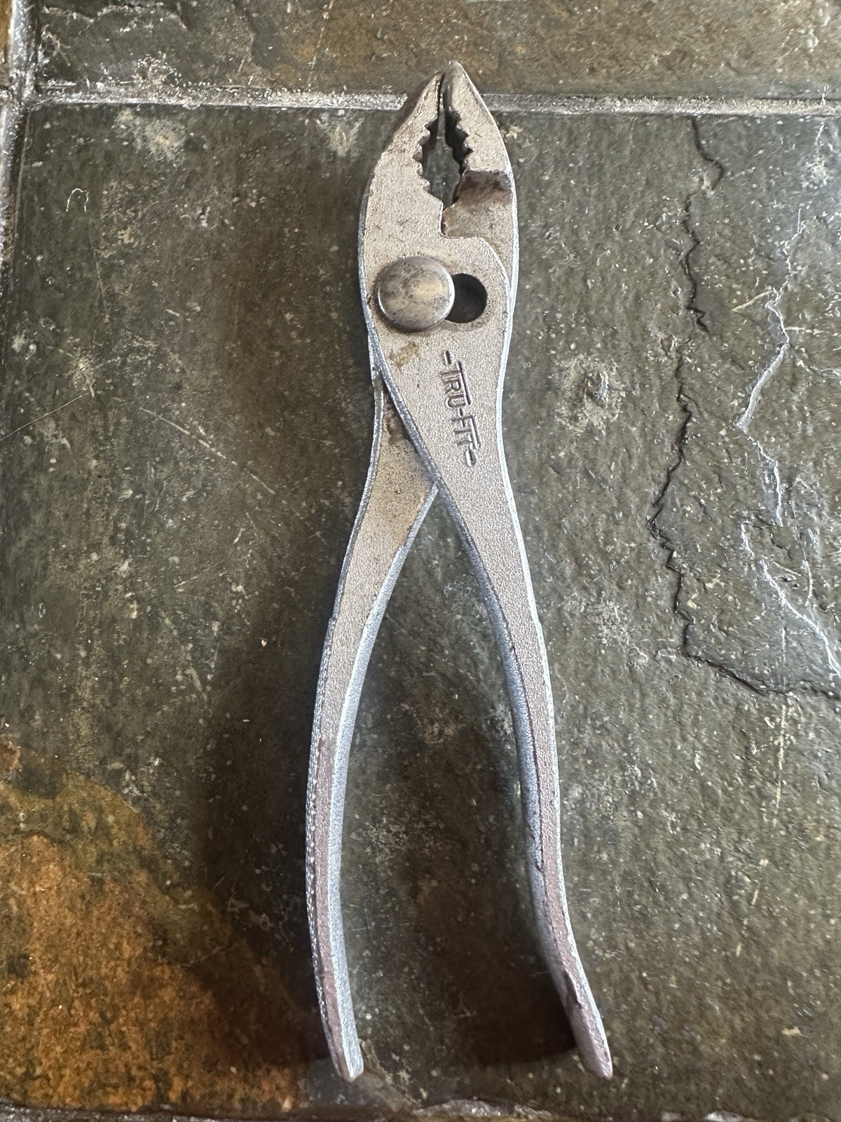 Vintage Tru-Fit 6.5” Slip Joint Pliers Metal Handles