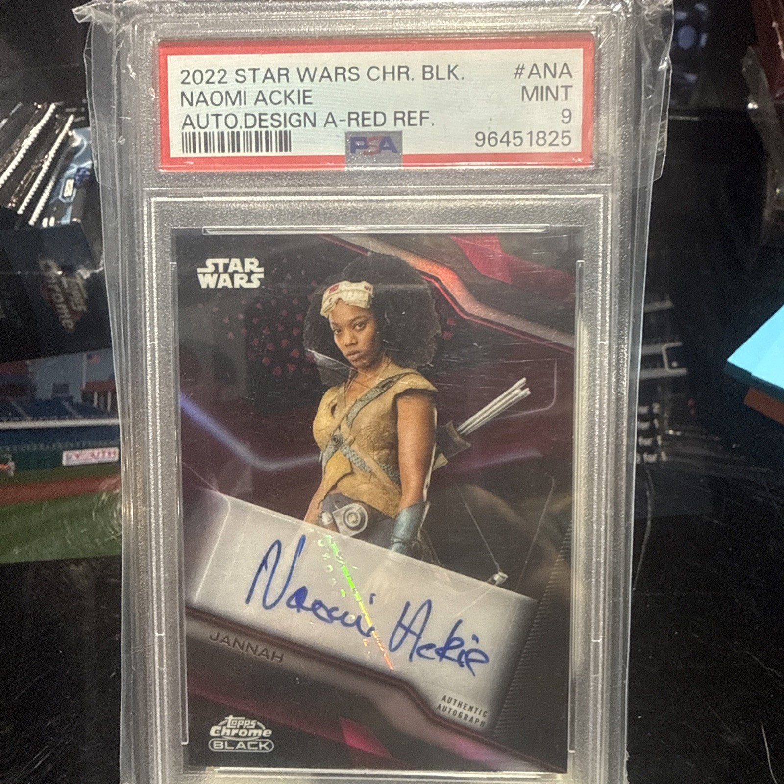 Naomi Ackie As Jannah - 2022 Topps Chrome Black Star Wars #A-Na Red Red /5 Auto