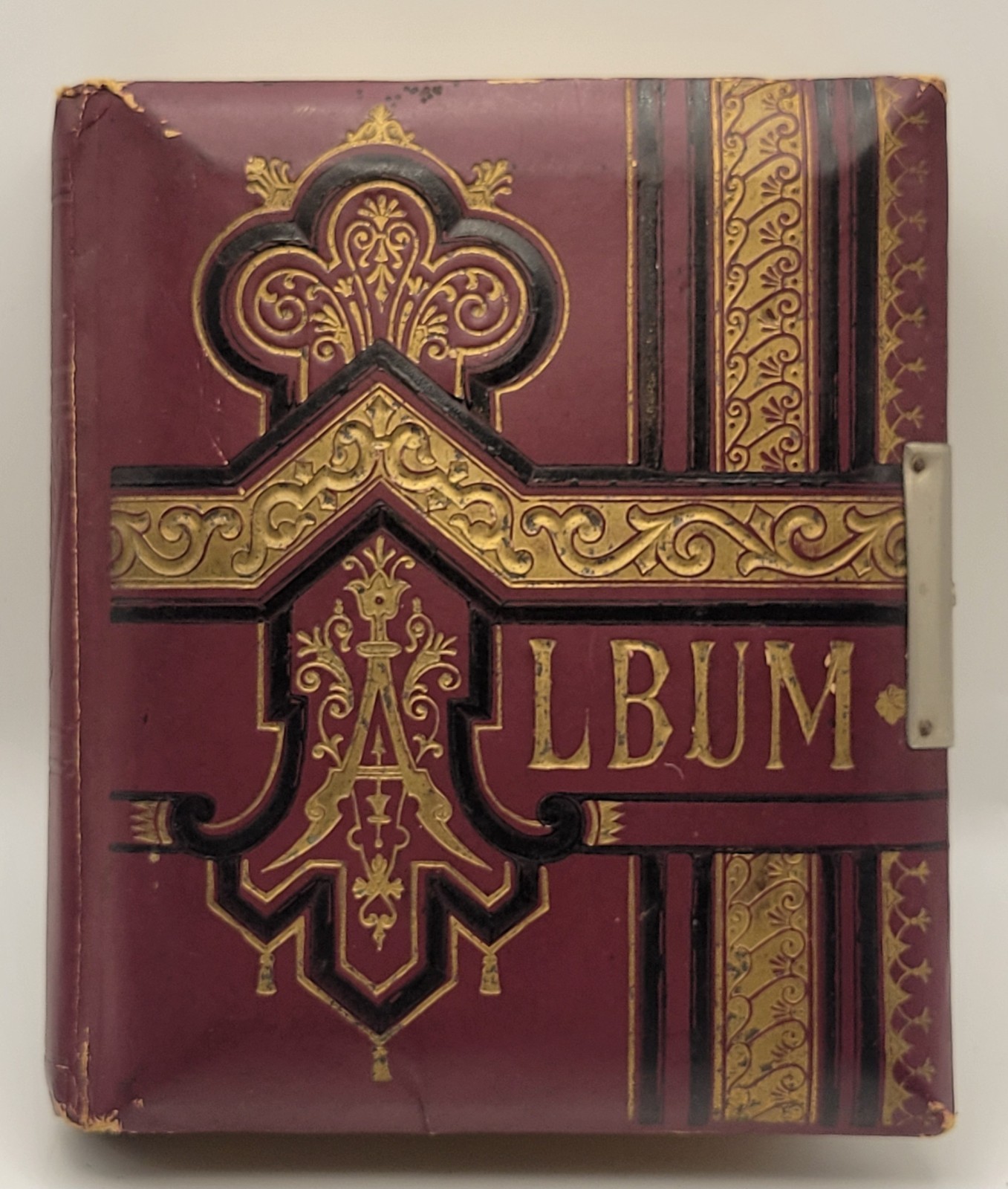 Antique Tintype Photo Album 22 Tins Outdoor Scenes Baby 