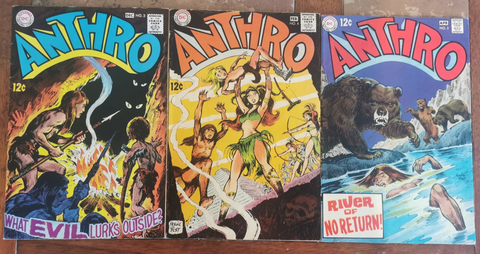 Anthro Lot No. 3 in F/VF no. 4 in F+ no. 5 in F/VF Silver Age 1968 Nice Lot