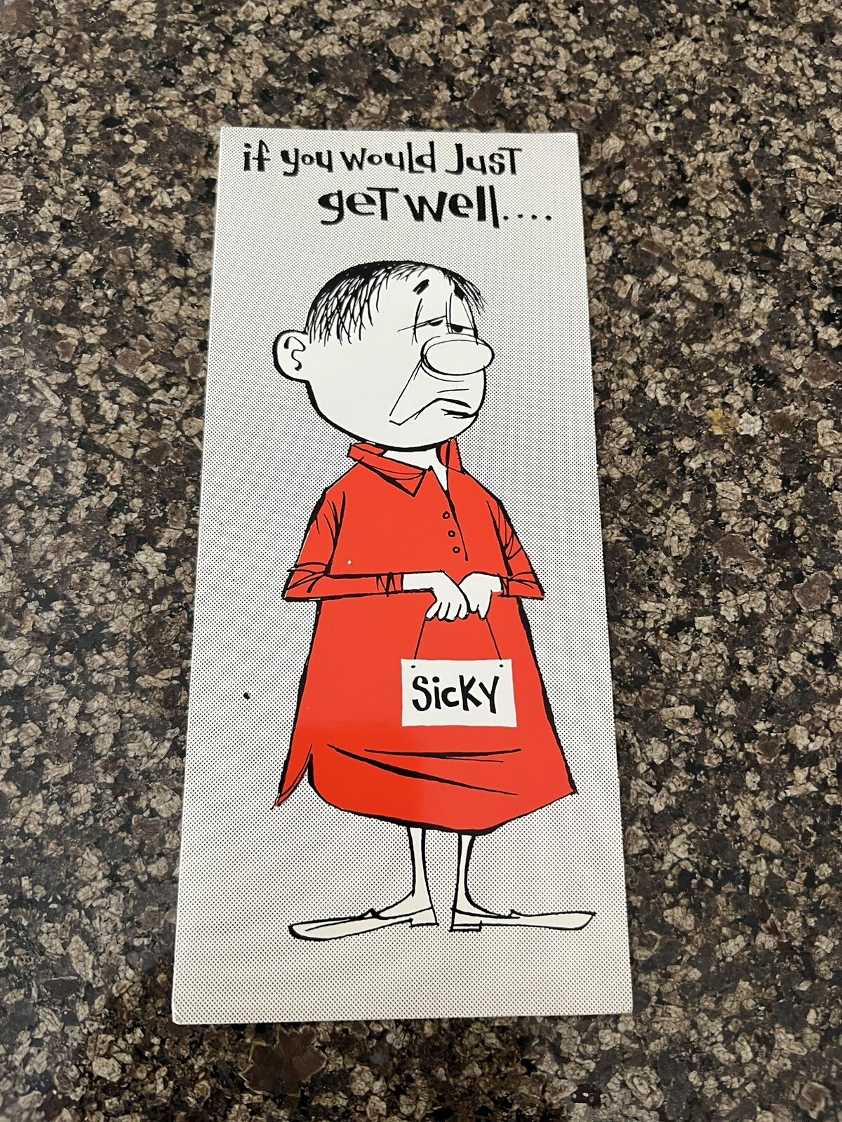 Vintage 1960s Hallmark Contemporary Cards Get Well Card