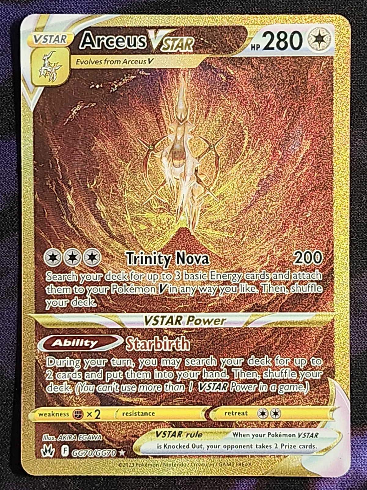 Pokemon Arceus VSTAR GG70/GG70 Crown Zenith CRZ