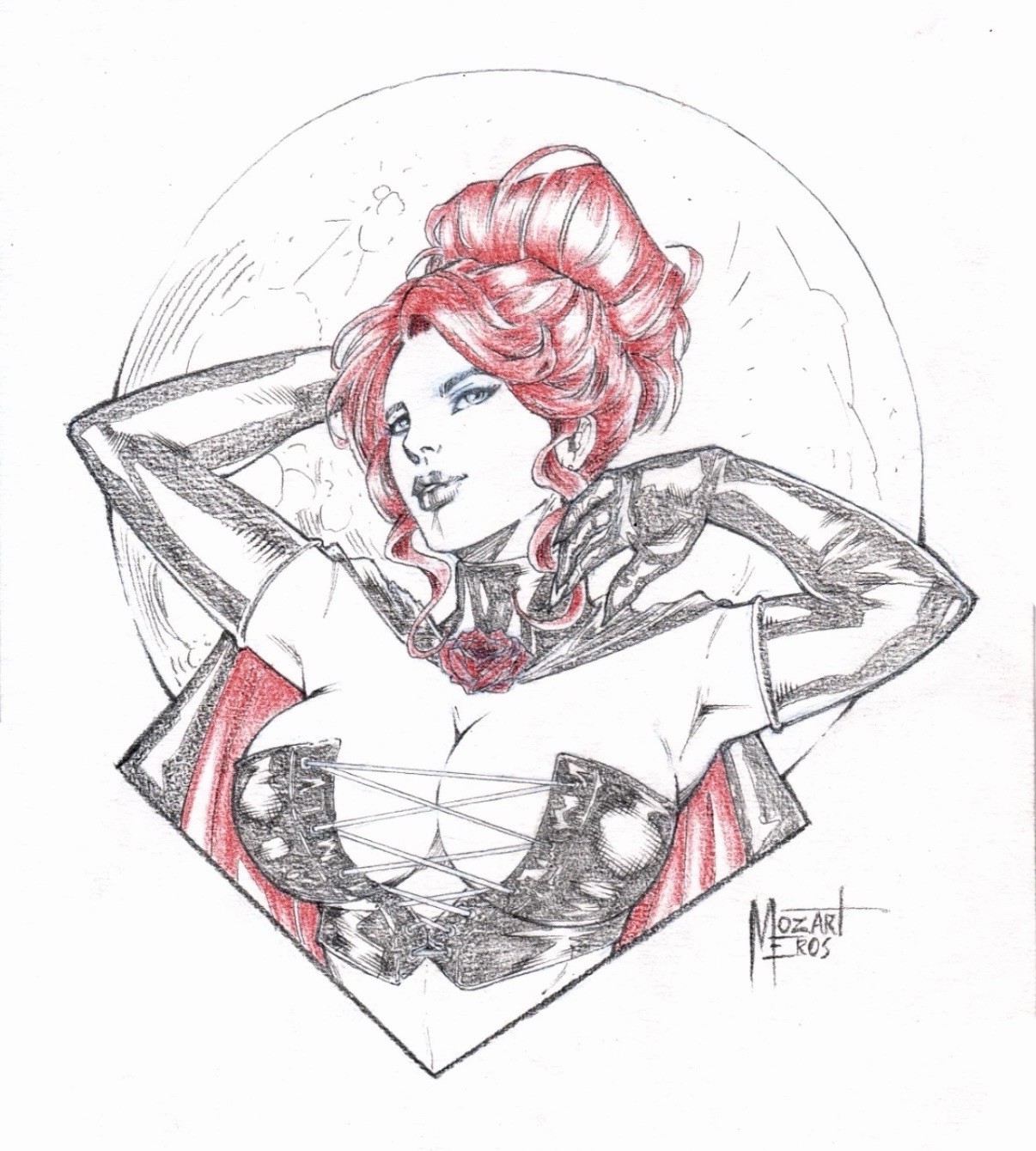 X-Men: Goblin Queen - 9x12 Original Art by Eros Mozart w/COA - NOT a Print