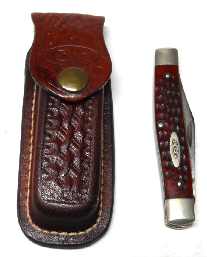 Vintage 1965-69 Case XX USA 6292 Redbone 2 Blade Stockman Jack Knife with Sheath