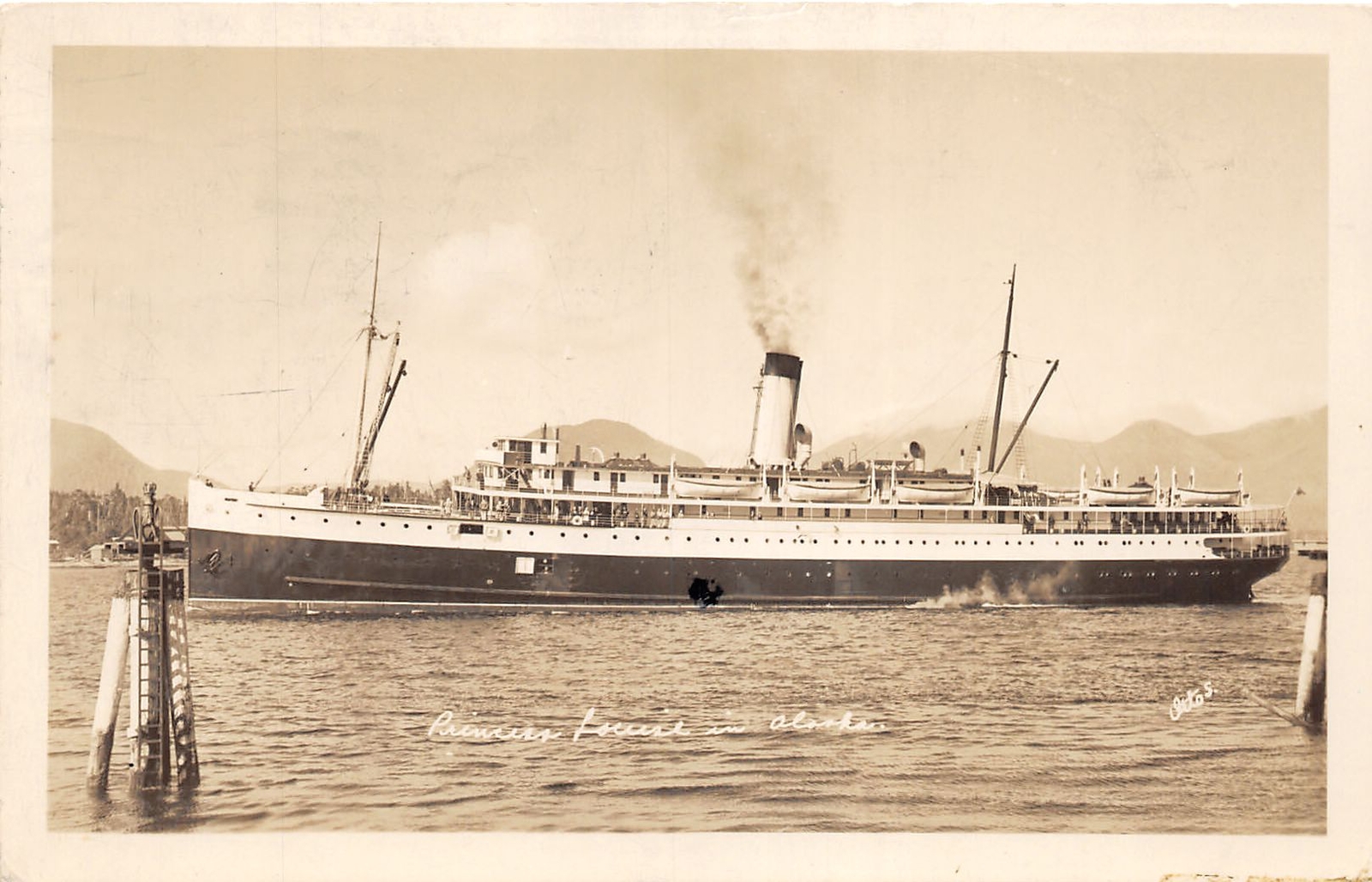 J68/ Juneau Alaska RPPC Postcard c1940s Ship S.S. Princess Louise 19