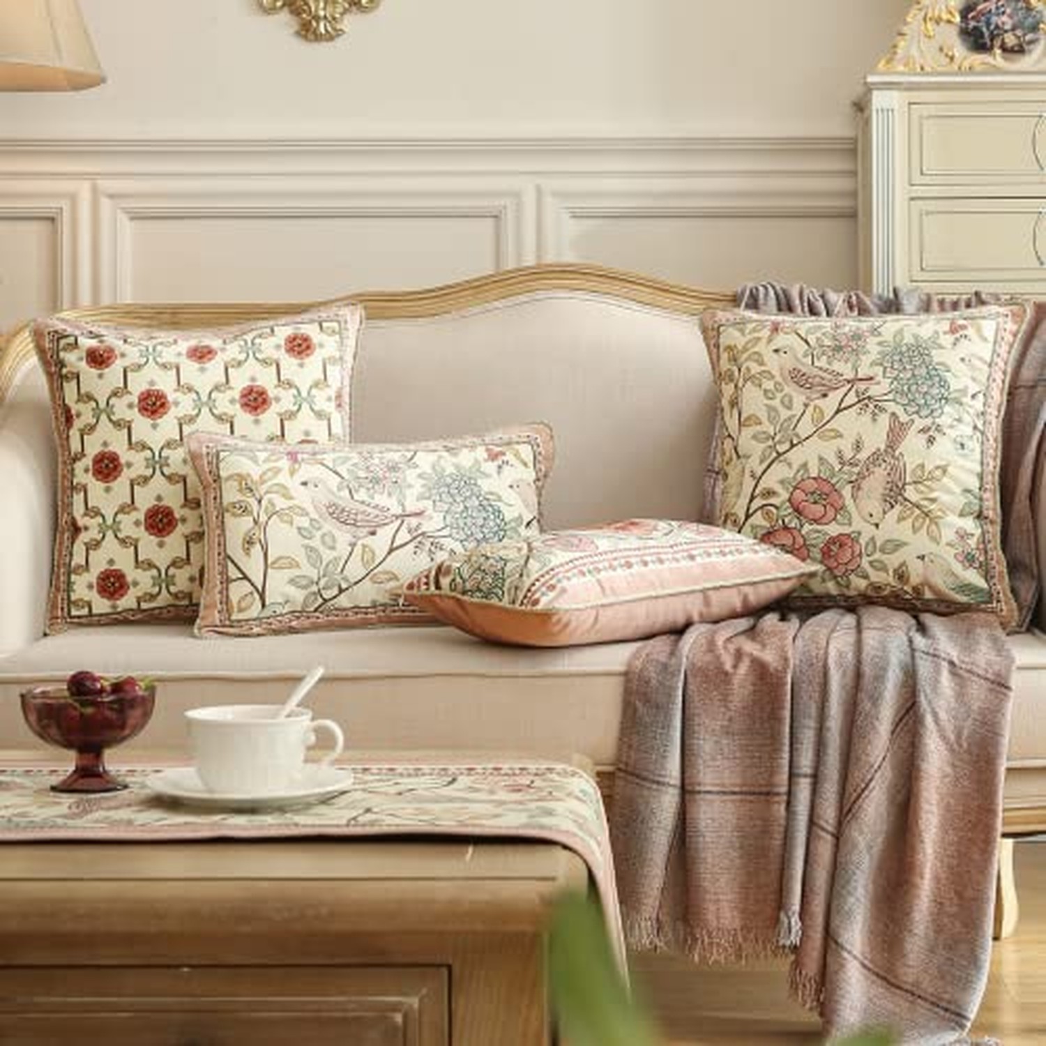 patdrea Designer French Velvet Throw Pillow Cover,Set of 4,-Kulom ABCA Kulom 1