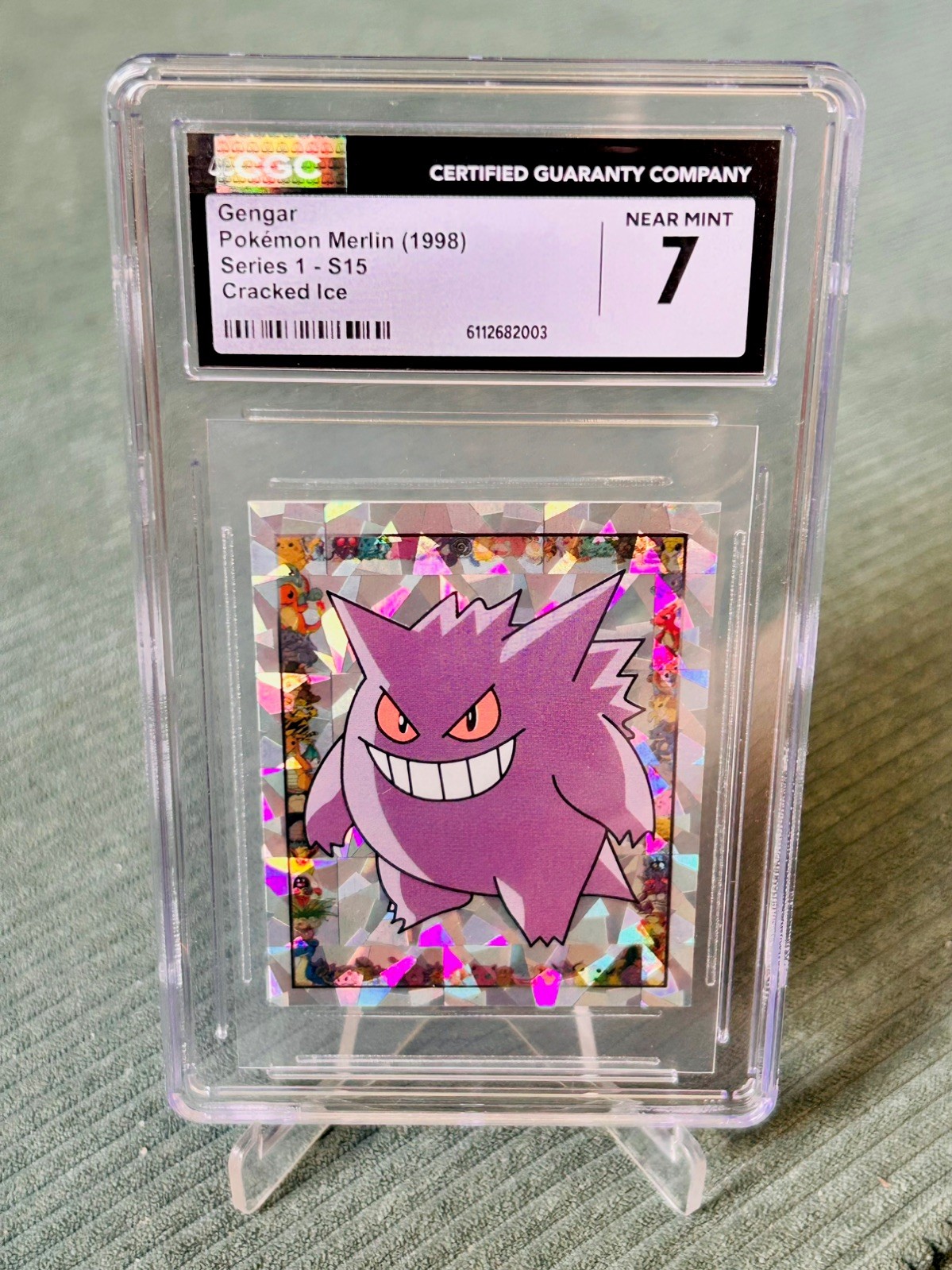 Pokemon Merlin Series 1 - Gengar #S15 - Rare Cracked Ice Holo CGC 7 Graded