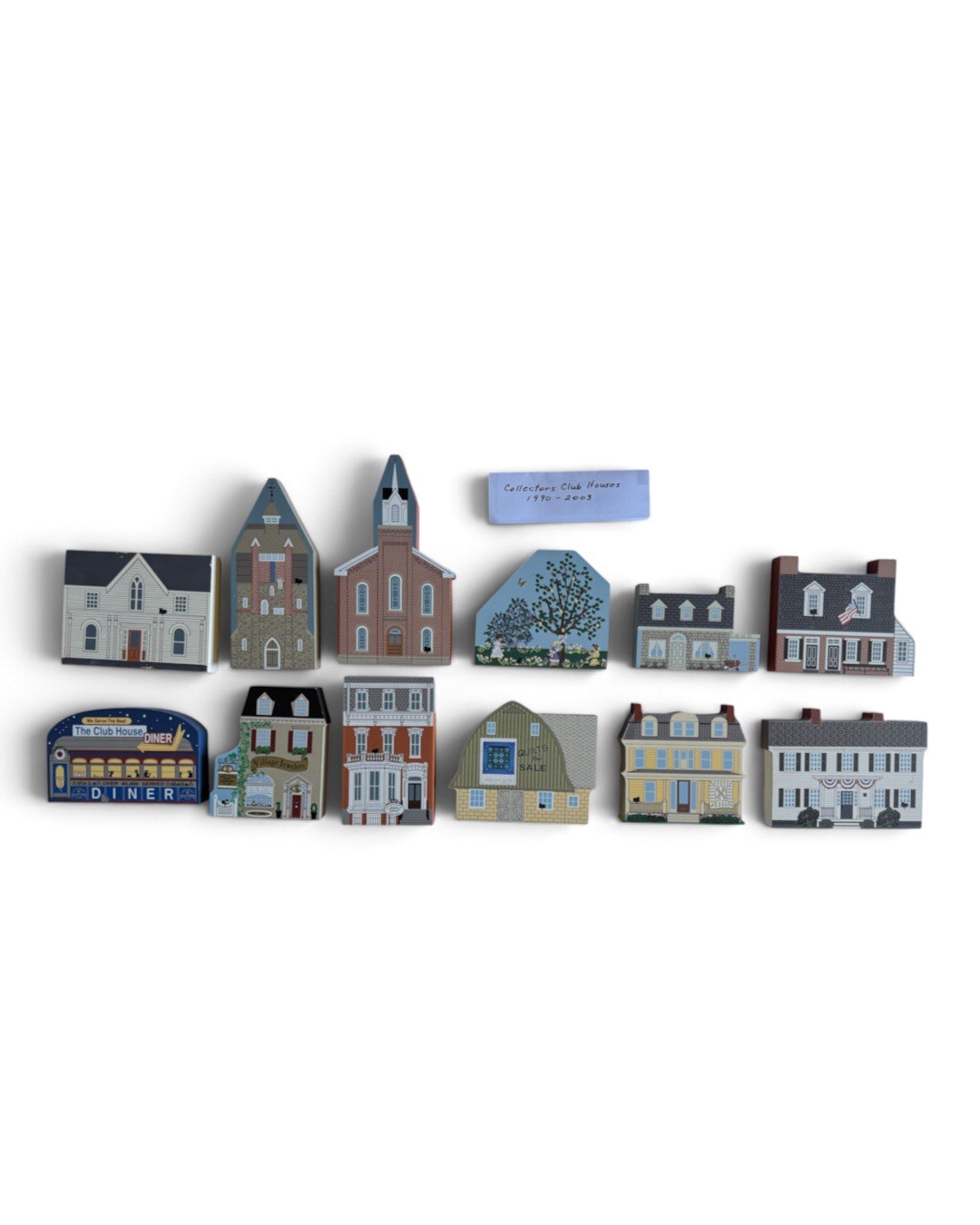 Cat's Meow Village 1990-2003 Collectors Club Houses Series Signed