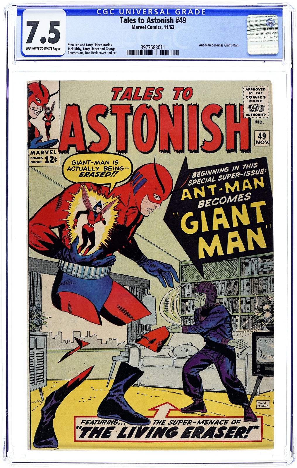 Tales to Astonish #49 CGC 7.5 1963 3973583011 Ant-Man becomes Giant Man