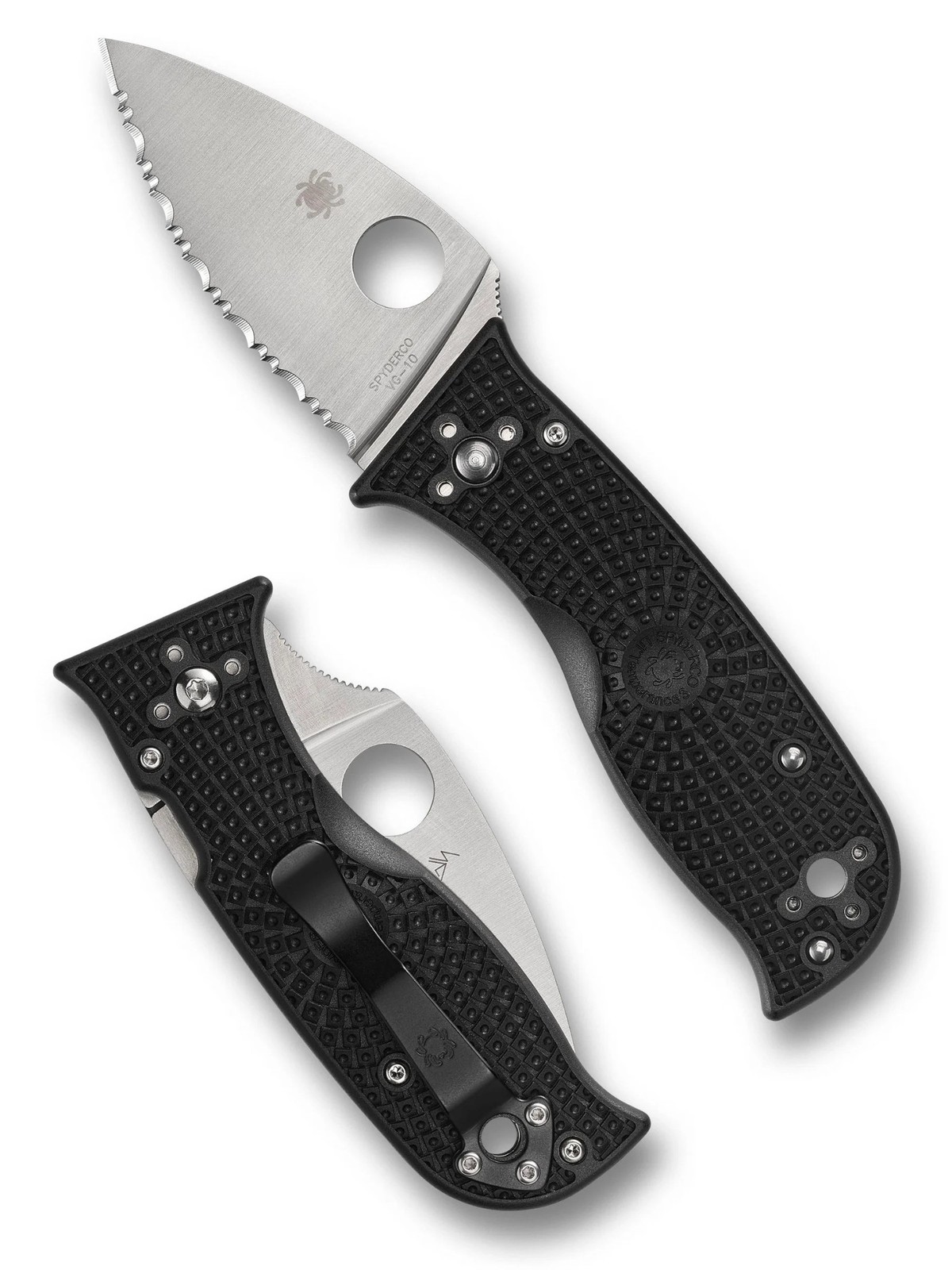 Spyderco Lil\' Temperance 3 Lightweight Knife Serrated VG-10 Blade FRN C69SBK3