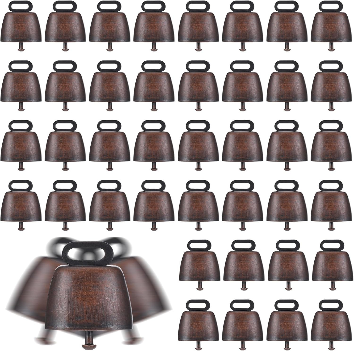 40PCS Cow Horse Sheep Grazing Copper Bells Small Brass Bells Cattle Goat Farm Lo
