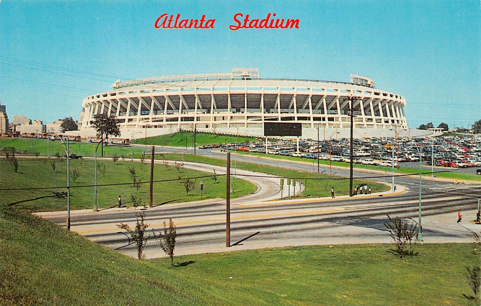 Truist Park Stadium Atlanta Braves Falcons Major League Baseball Vtg Postcard V3