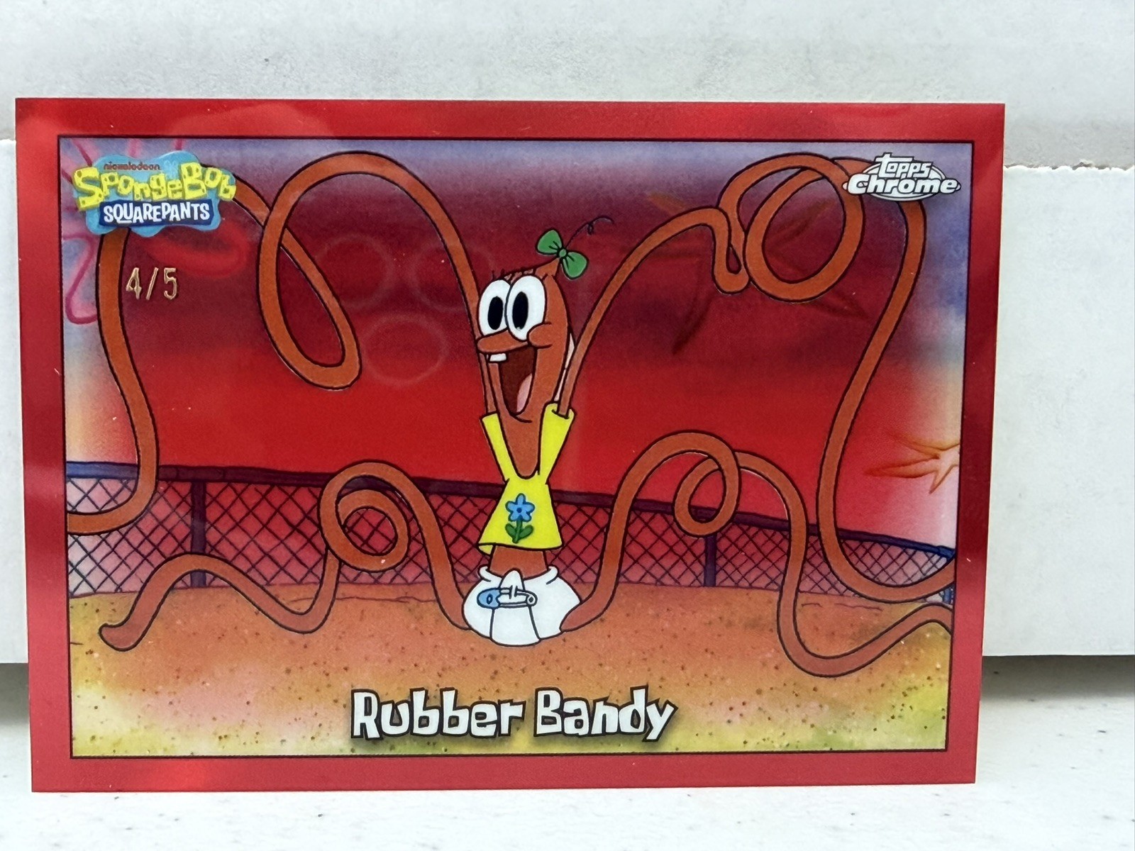 2025 Topps Chrome SpongeBob Squarepants #140 Rubber Bandy Red Refractor /5