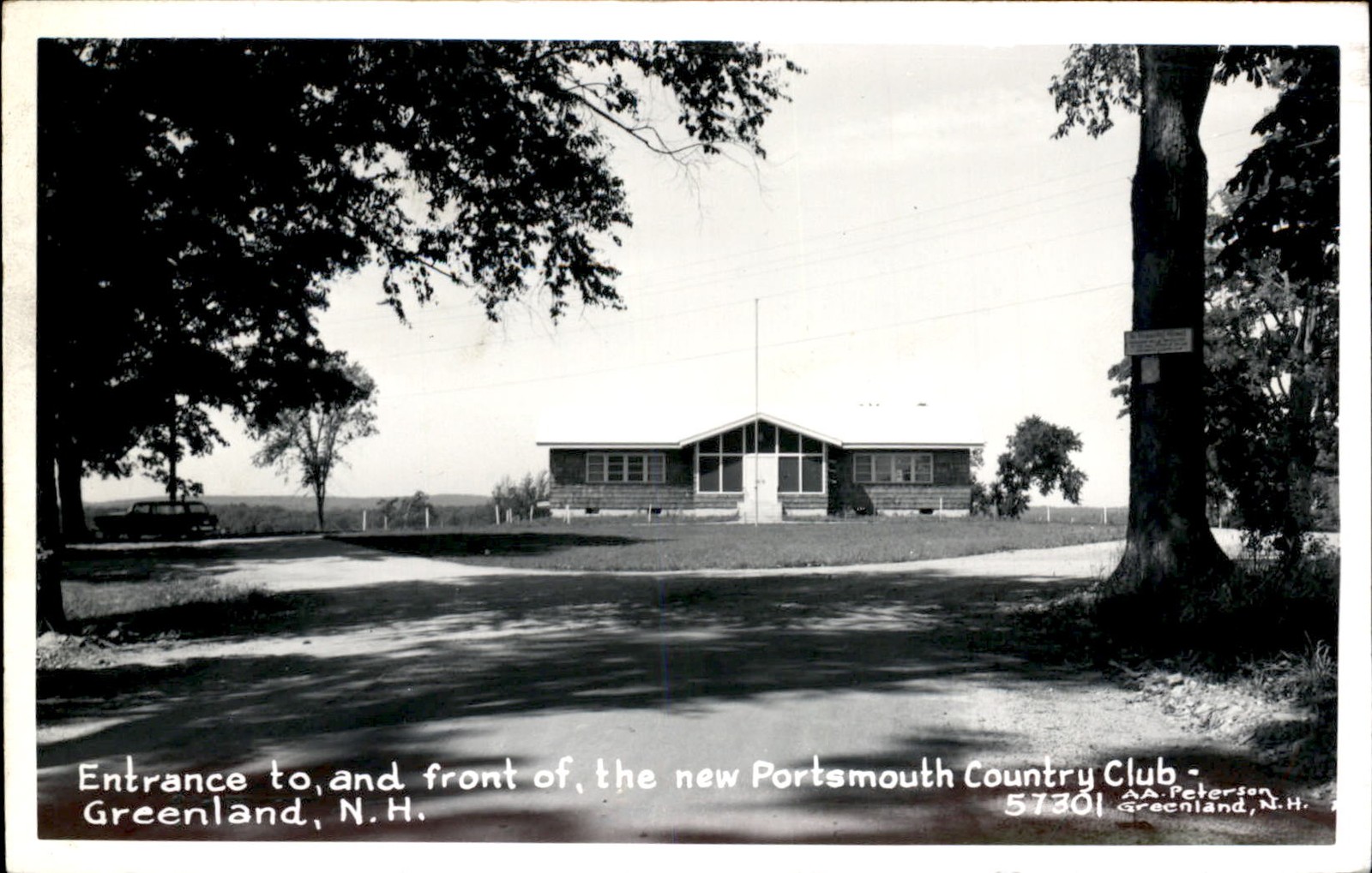 Greenland NH Country Club Entrance c1950s-60s Real Photo Vintage Postcard bhn