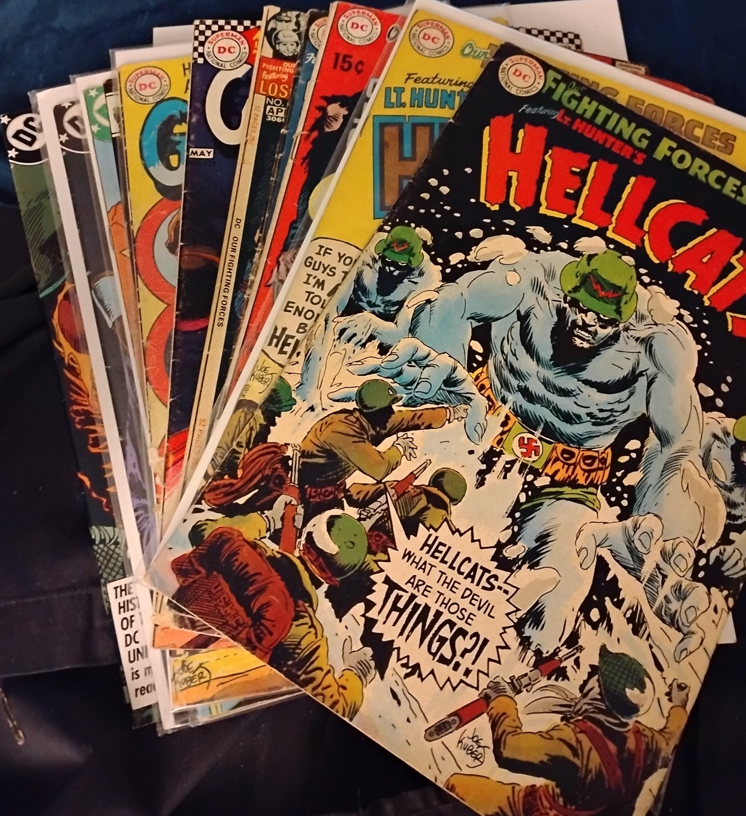 Lot Of 11 DC WAR Comic Books G.I. Combat and Our Fighting Forces Silver & Bronze