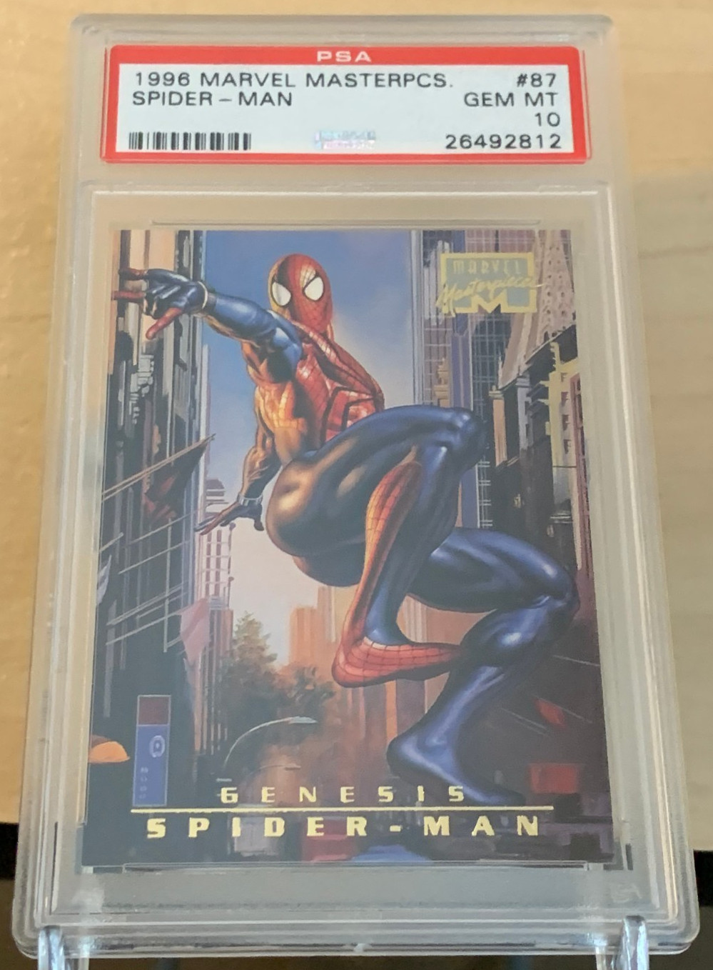 1996 Marvel Masterpieces #87 💎 SPIDER-MAN 💎 PSA 10 💎 POP 7 💎 (Boris & Julie)