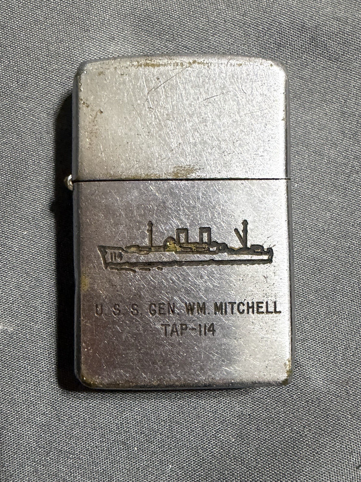 Vintage U.S.S. W. A. Mann  TAP-112 PRINCE ROCKY PETROL LIGHTER