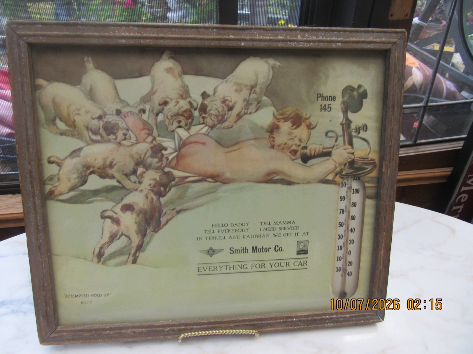 Antique Vintage Advertising Thermometer Framed Print 