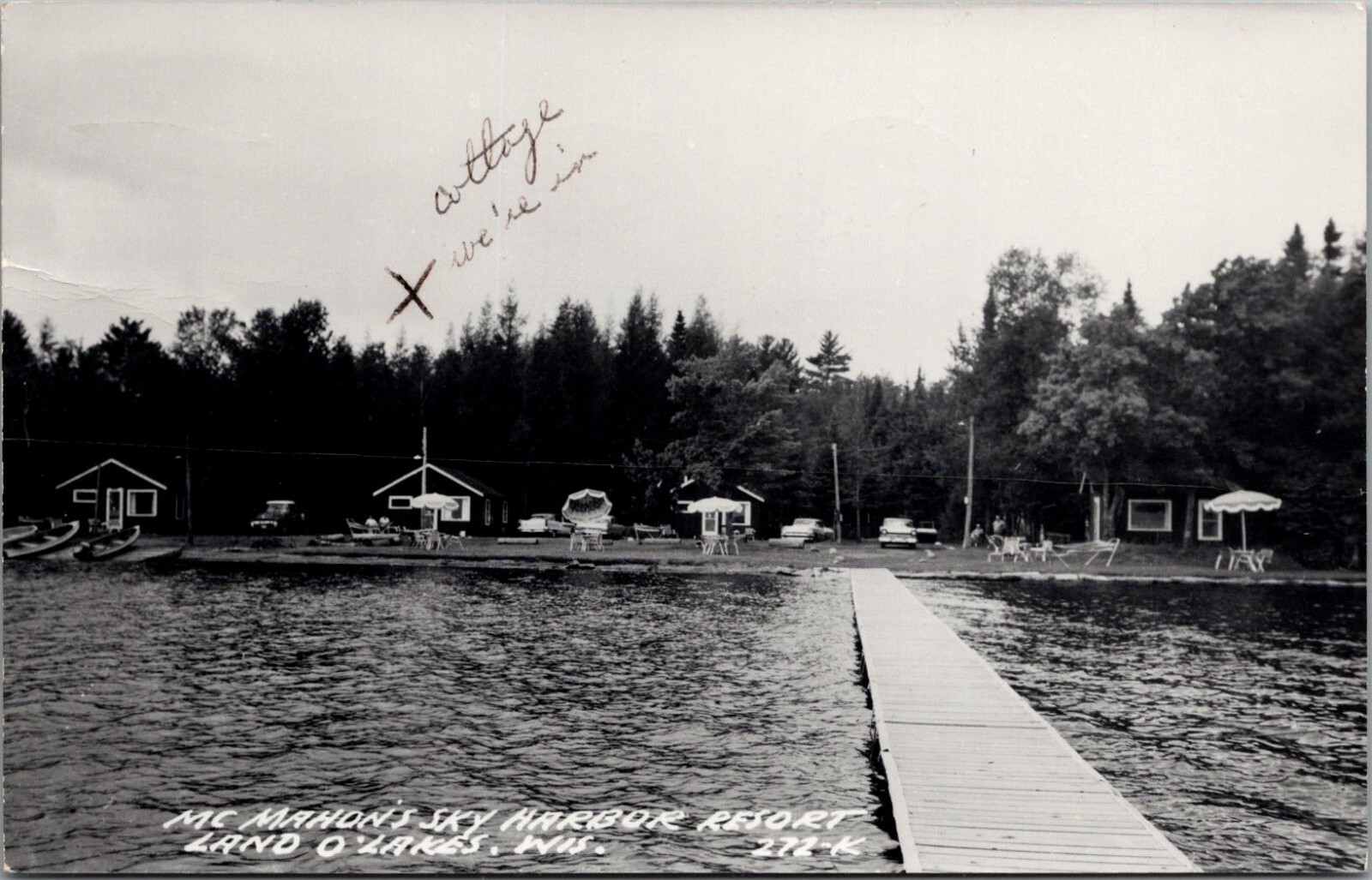 Postcard WI Land O\'Lakes; McMahon\'s Sky Harbor Resort; RPPC Real Photo 1967 AJ Postcard WI Land O\'Lakes; McMahon\'s Sky Harbor Resort; RPPC Real Photo 1967 AJ
