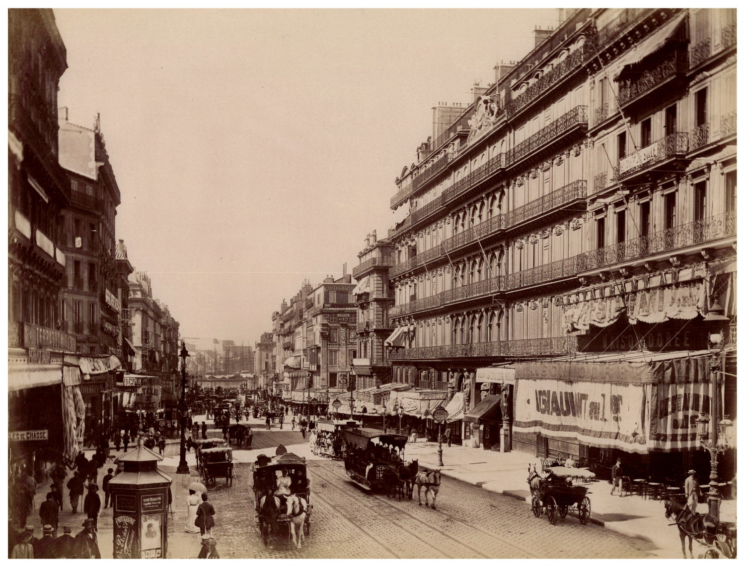 France, Marseille, La Canebière, Hôtel du Louvre et de la Paix Original Vintage 