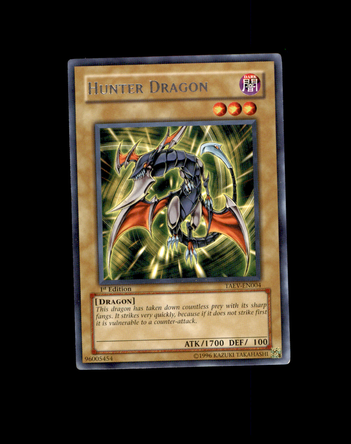 Hunter Dragon TAEV-EN004 1st Edition Tactical Evolution YuGiOh NM