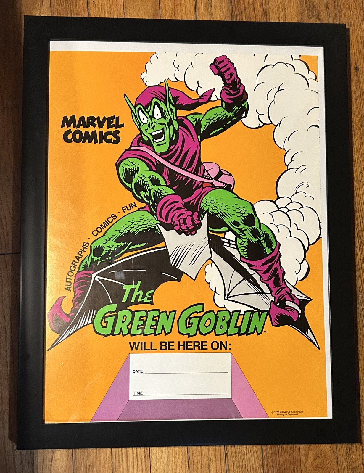 Rare 1977 Marvel Comics Spider-Man Green Goblin John Romita Poster Marvelmania