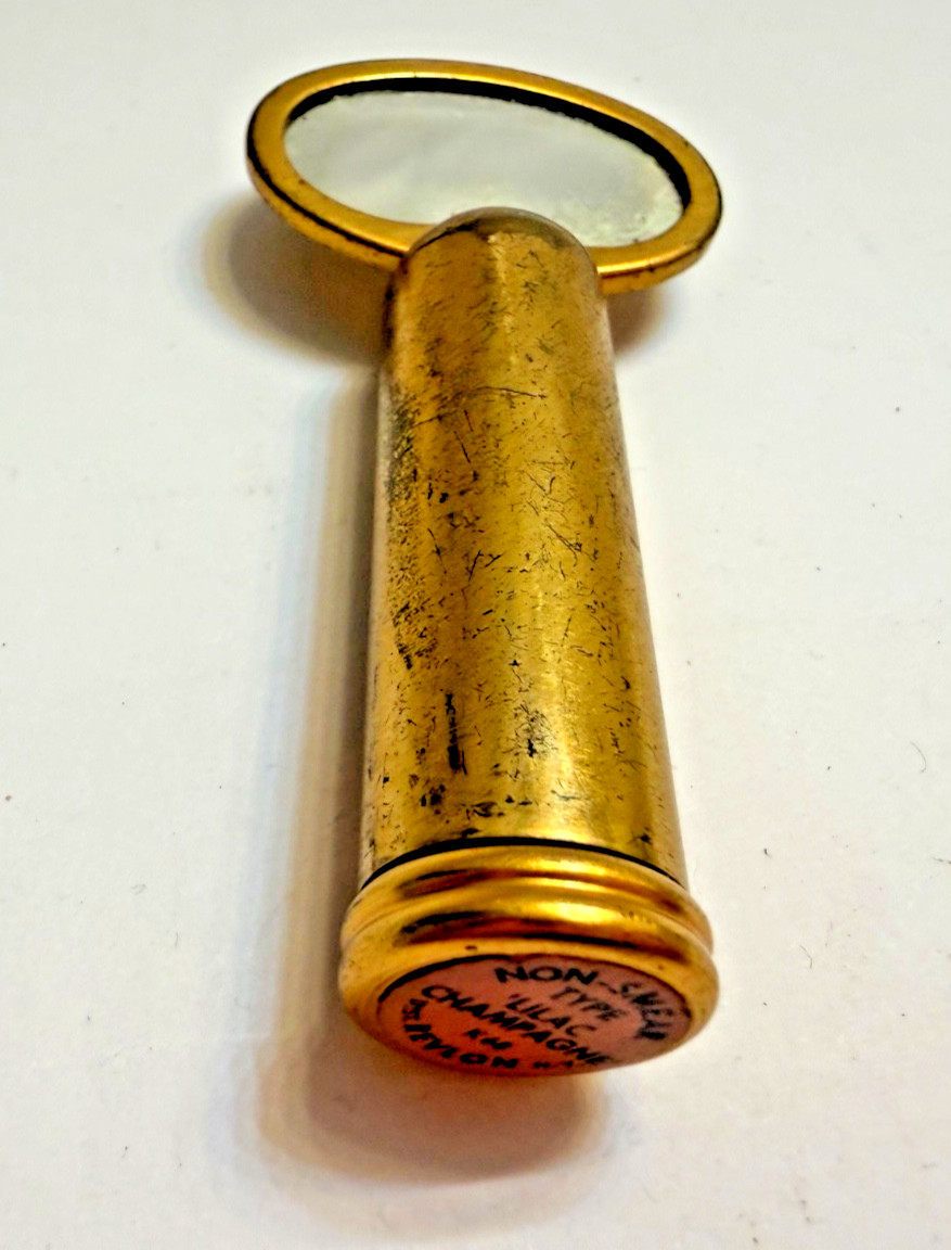 Vintage 1940s/1950s Revlon Champagne Non-Smear Lipstick Case w/ Mirror K68