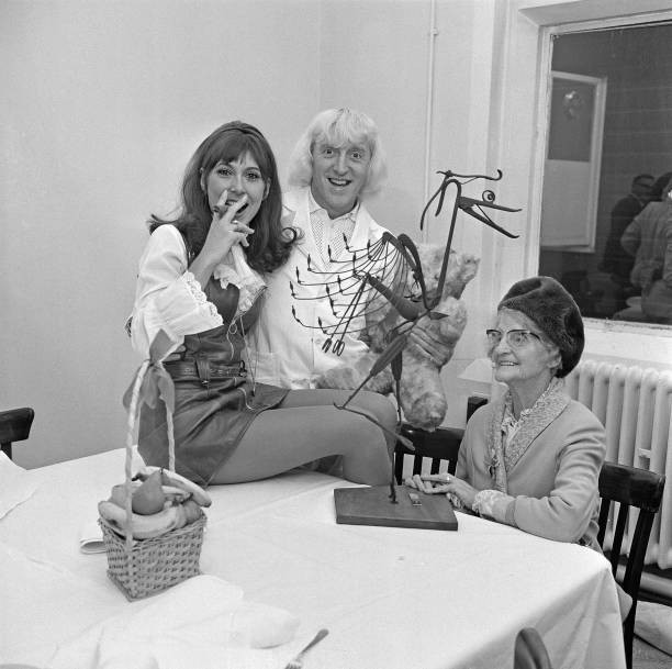 English dj television presenter Jimmy Savile English actress Anita- Old Photo