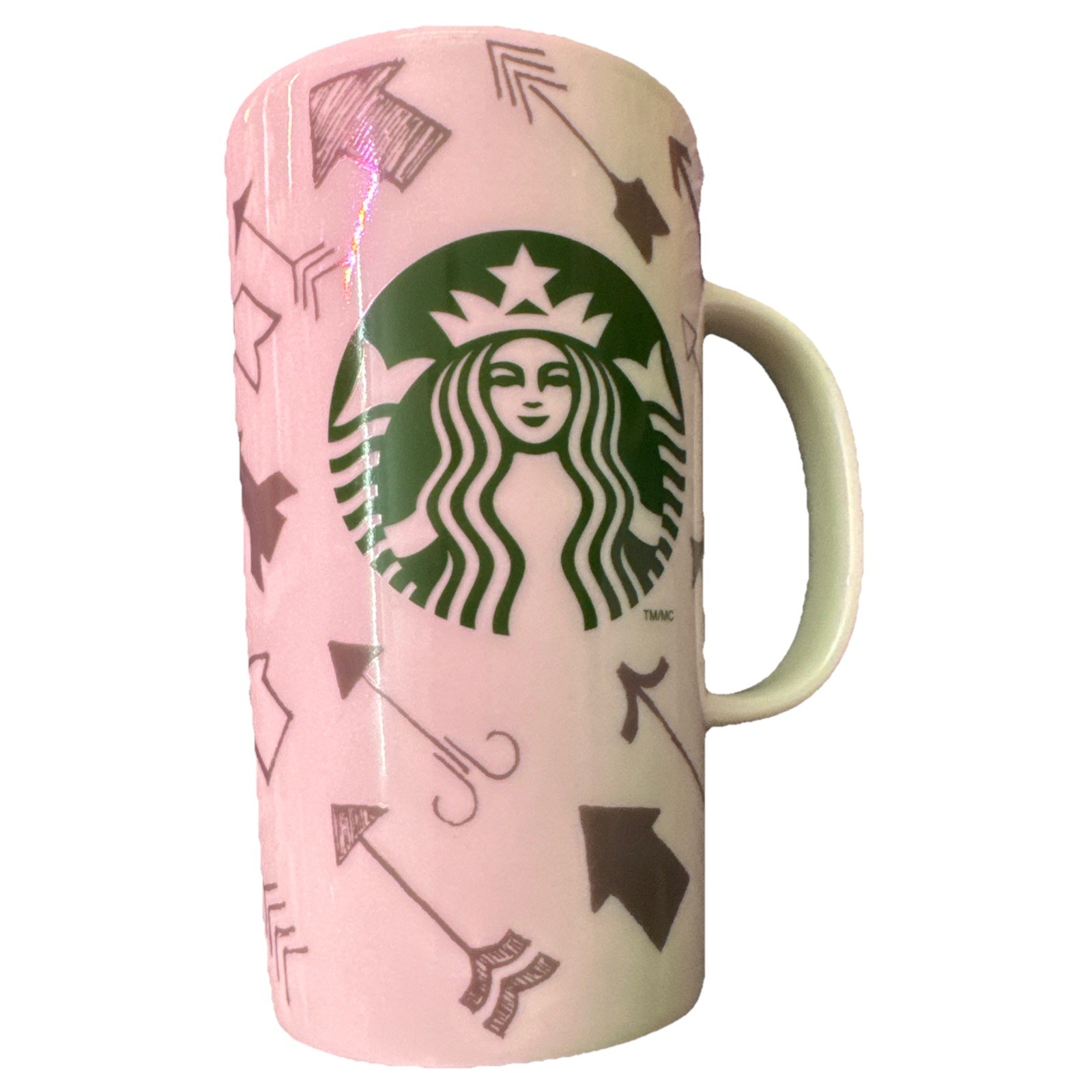 2014 STARBUCKS VALENTINE\'S ARROW HEART LOVE MUG CLASSIC LOGO 16 OZ  COLLECTIBLE