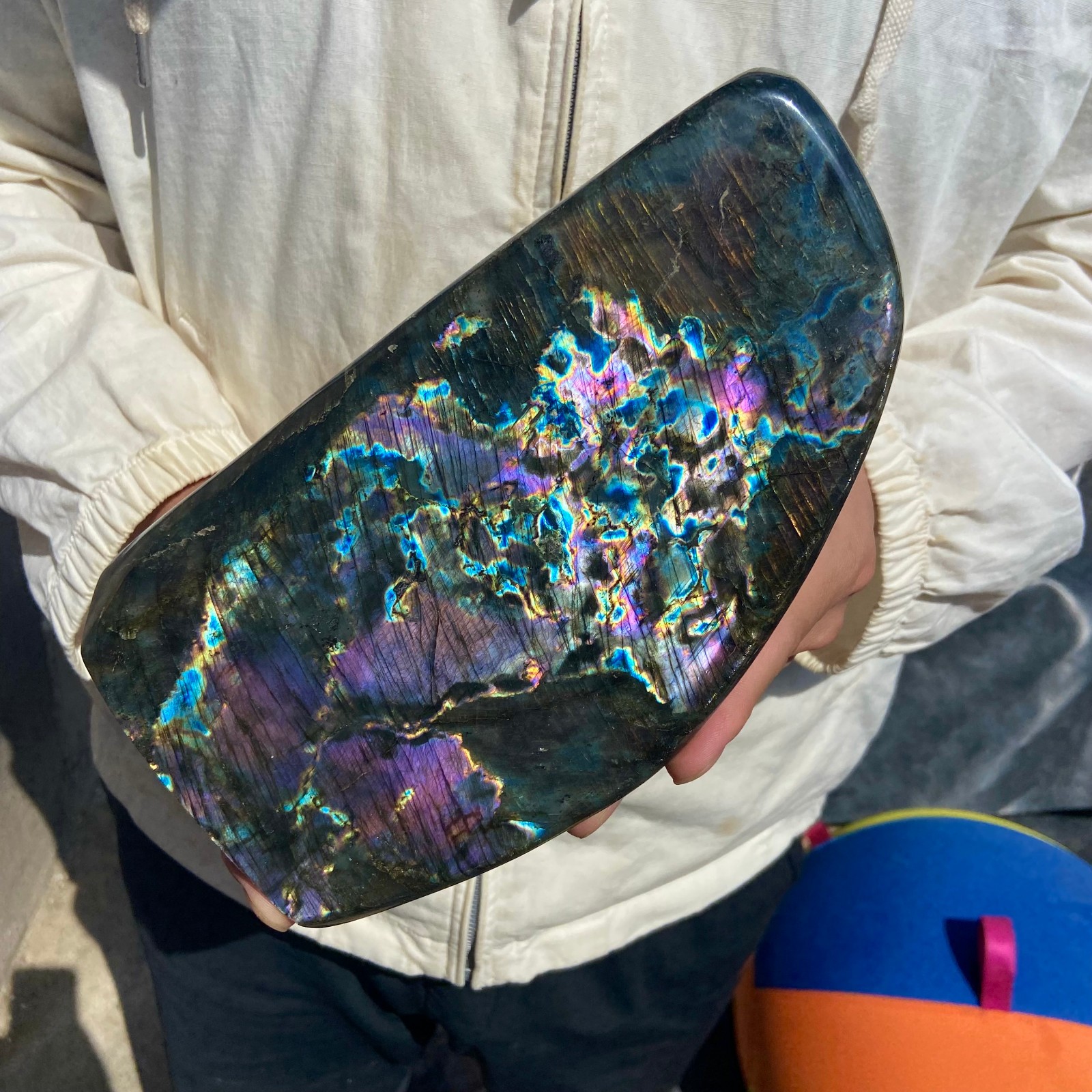 7lb Natural Gorgeous Labradorite Quartz Crystal Stone Specimen Healing