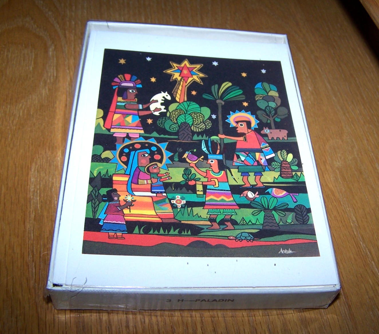 Vintage Box of 10 David Paladin Christmas Greeting Cards (1 design) 6.5x4.5