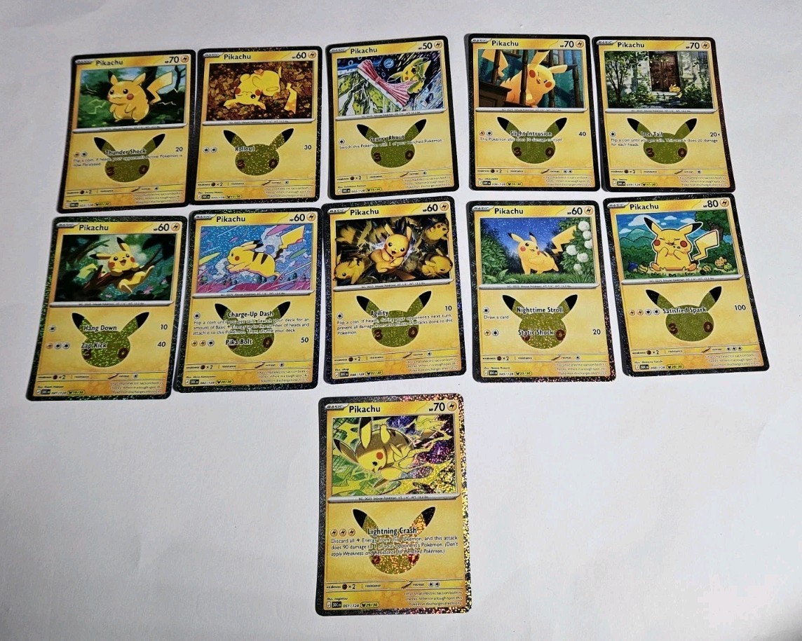 2026 Pokemon 30th Anniversary Celebration Pikachu Lot of 11
