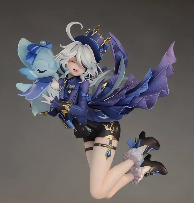Genshin Impact Furina Figure Anime Collectible 21cm Model Doll Upgraded Face Toy