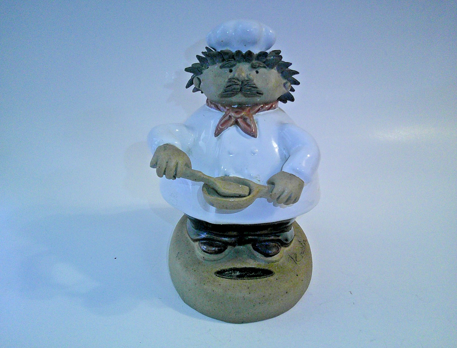 Vintage RARE Rodo Padilla Folk Art Pottery Chef Sculpture Signed 6 in.