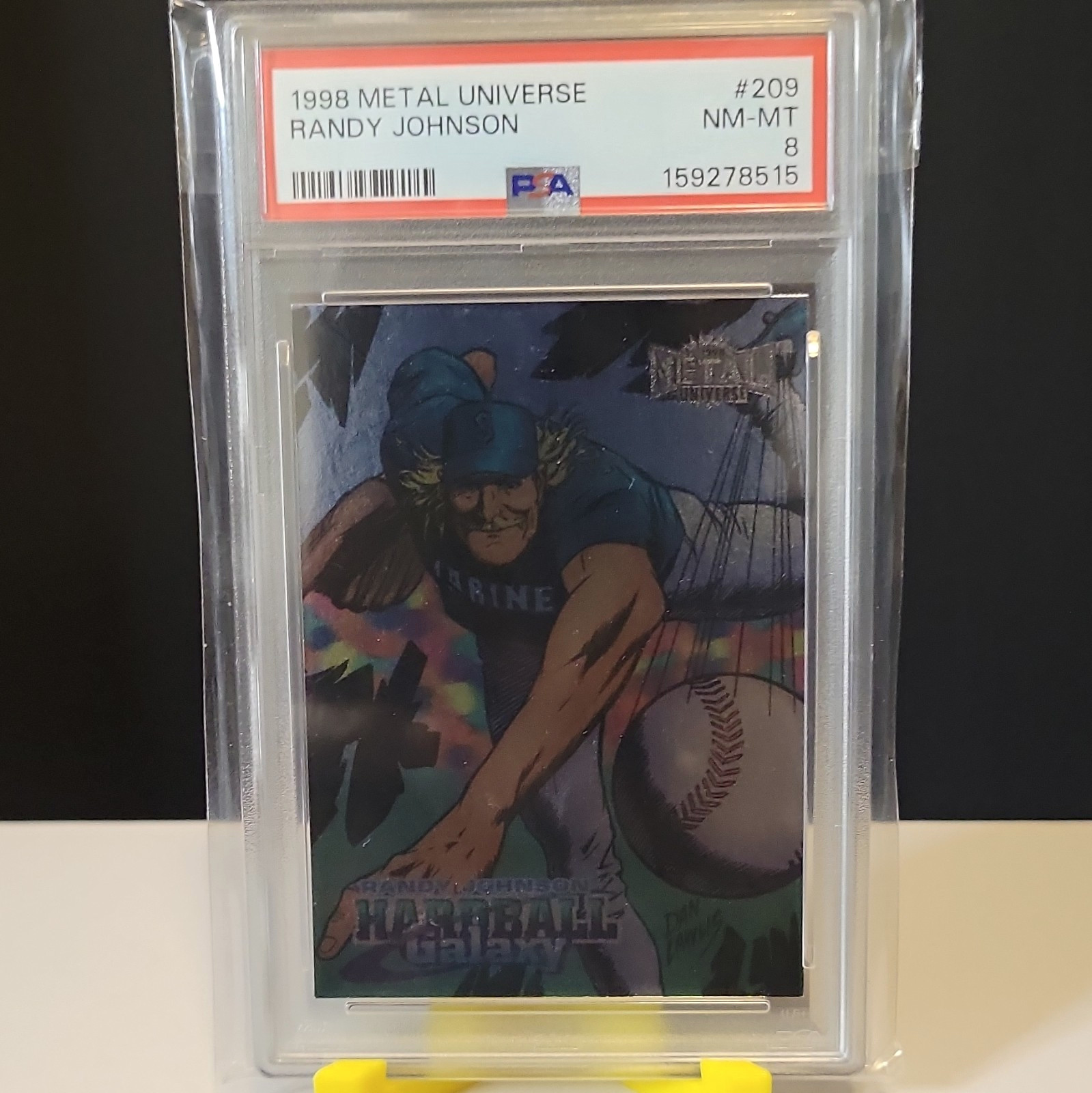 1998 Metal Universe Randy Johnson Hardball Galaxy #209 PSA 8 Rare
