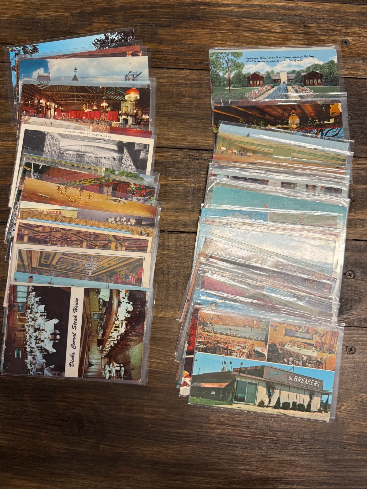 Vintage Lot of 52 Illinois Postcards - Diners and Restaurant Interior Exterior B