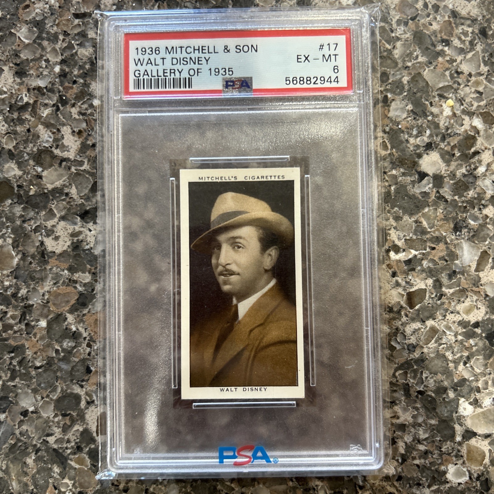 1936 Mitchell & Son Gallery Of 1935 Set-Break # 17 Walt Disney PSA 6 NM