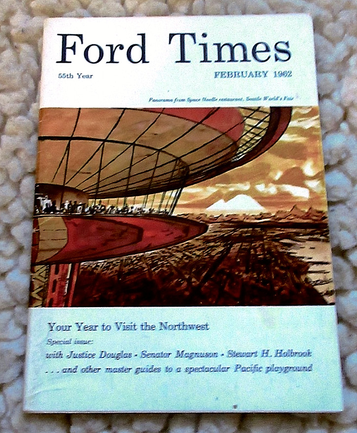 Vintage February 1962 Ford Times Car Magazine Seattle World\'s Fair Space Needle