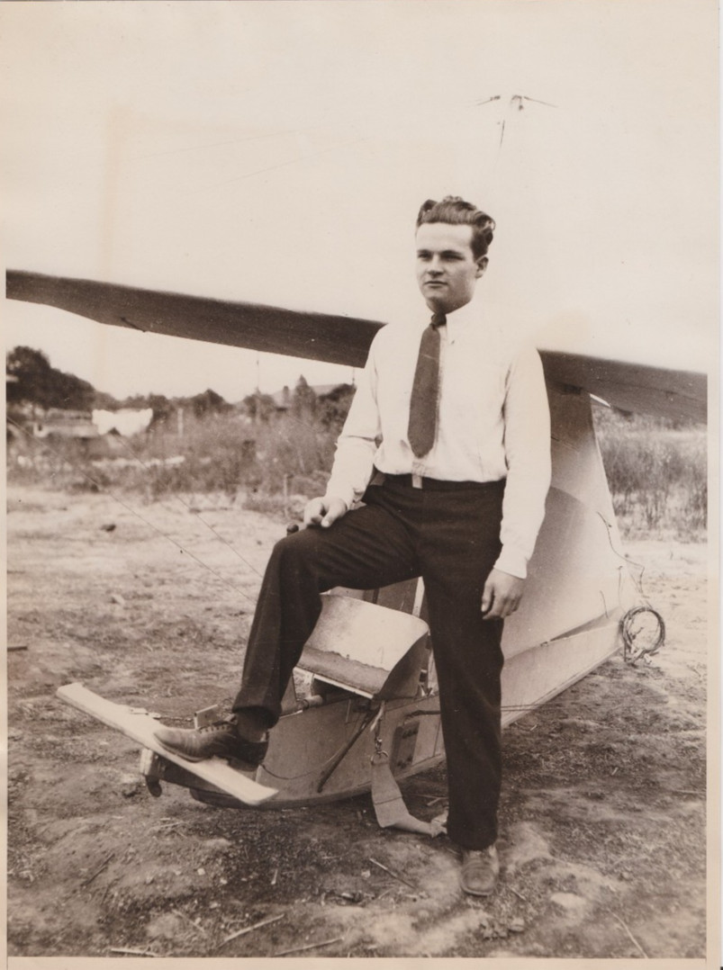 1930 Press Photo Harold Higby Breaks World's Glider Record at Mount Wilson