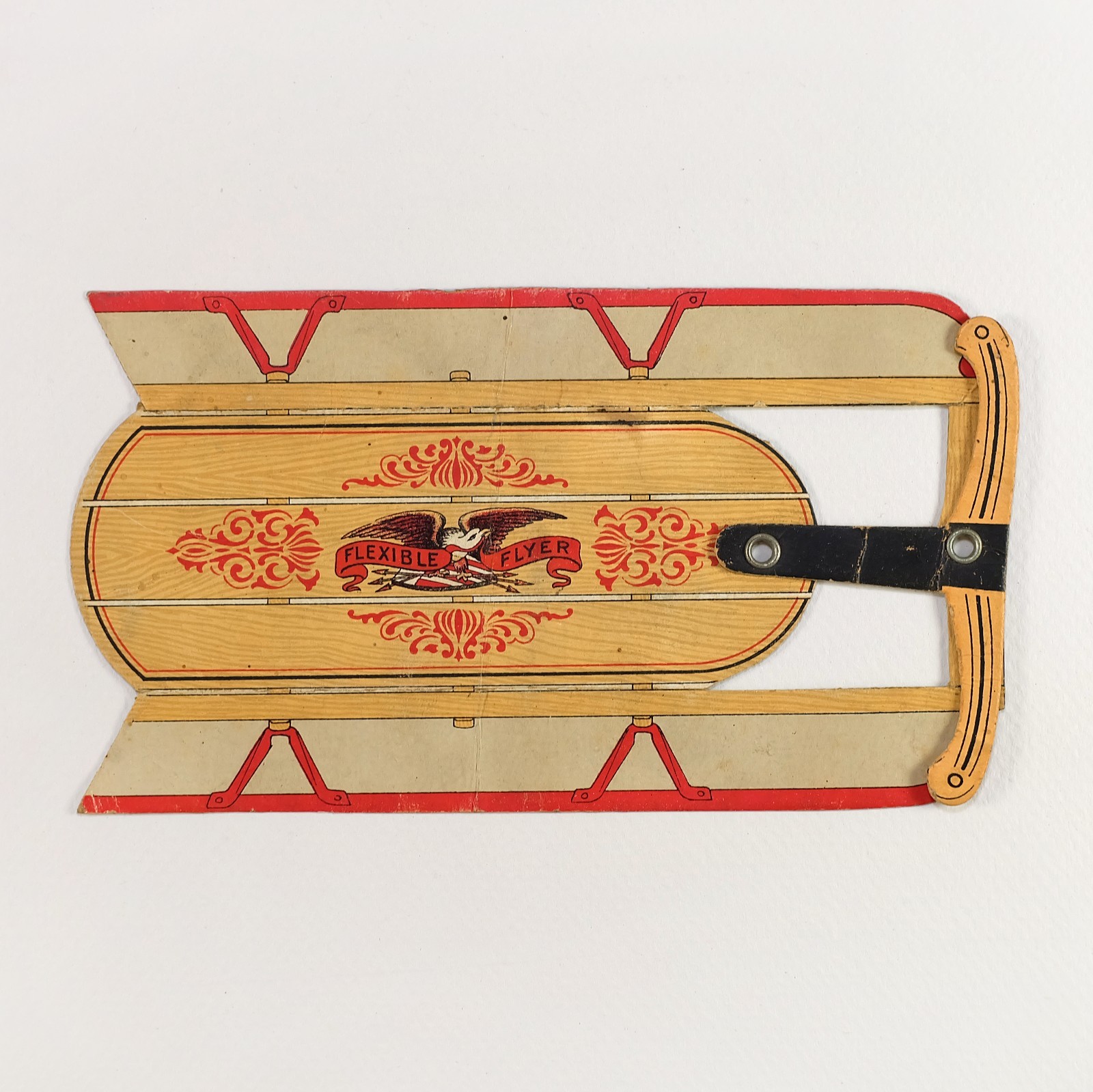 Rare 1907 Flexible Flyer Snow Sled Advertising Victorian Trade Card