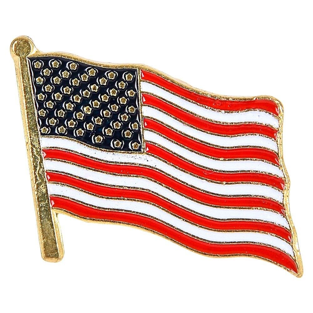 US American Flag Lapel Pin – Made in USA, High-Quality Patriotic USA Badge 🎖️