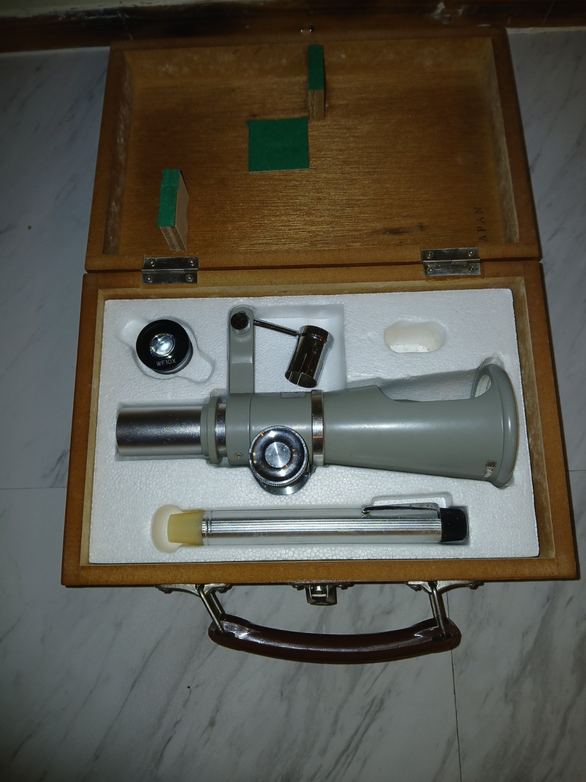 Vintage Cole- Parmer SHOP MICROSCOPE 3894 Original Box & Papers Made In Japan
