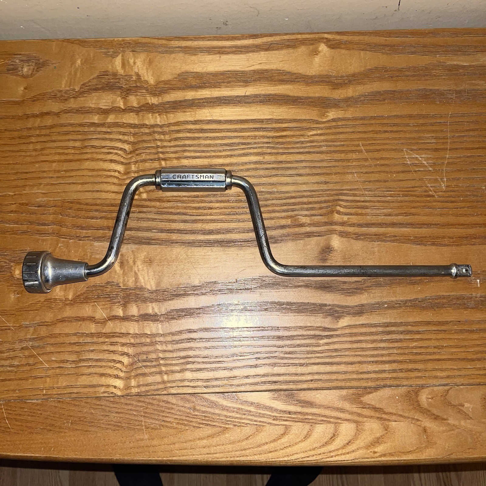 Vintage 18.5” Craftsman Manual Socket Speed Wrench V on Spinner, 1/2