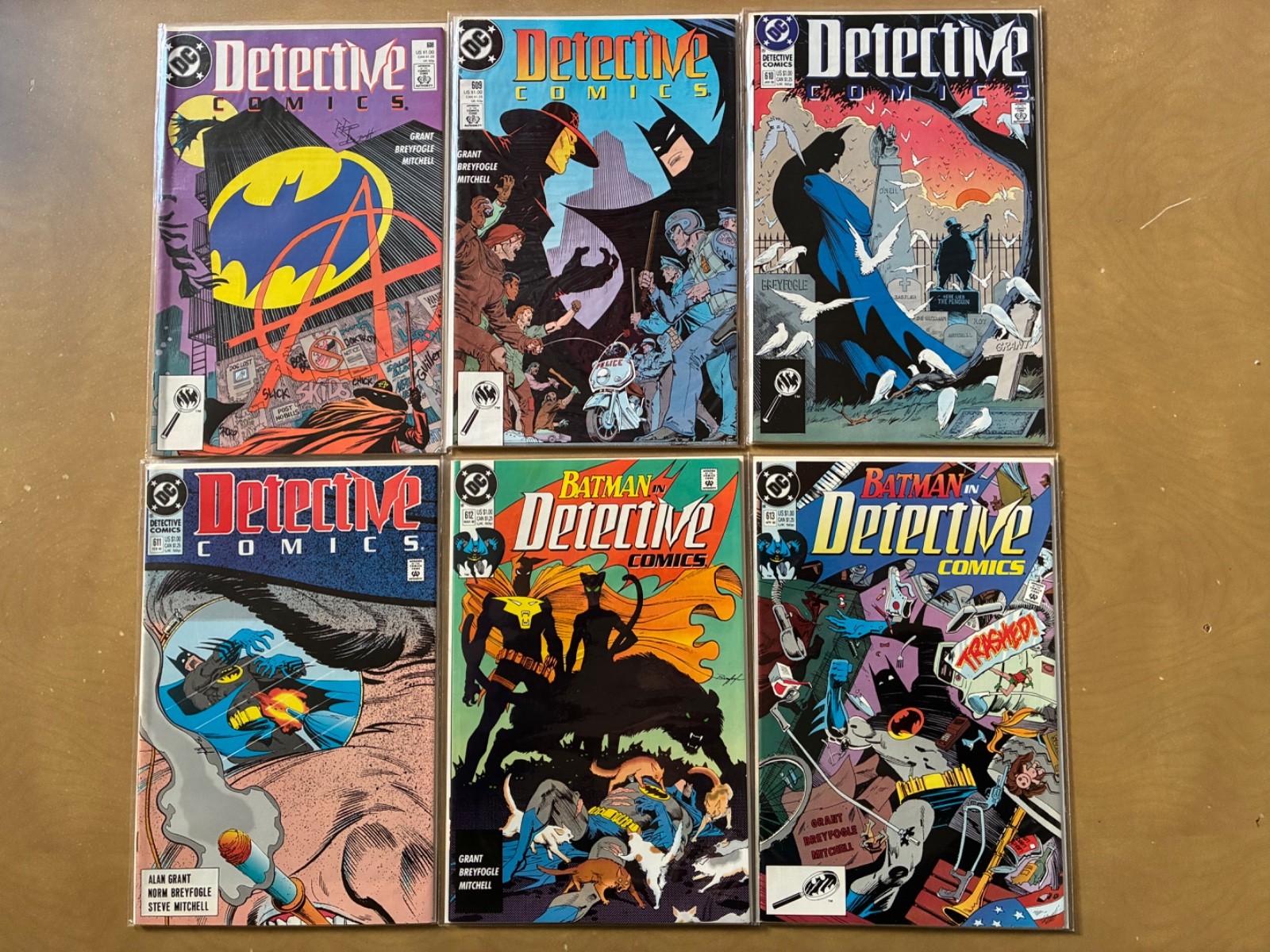 BATMAN DETECTIVE COMICS 608 609 610 611 612 613 -  VF/NM-COMBINED SHIPPING
