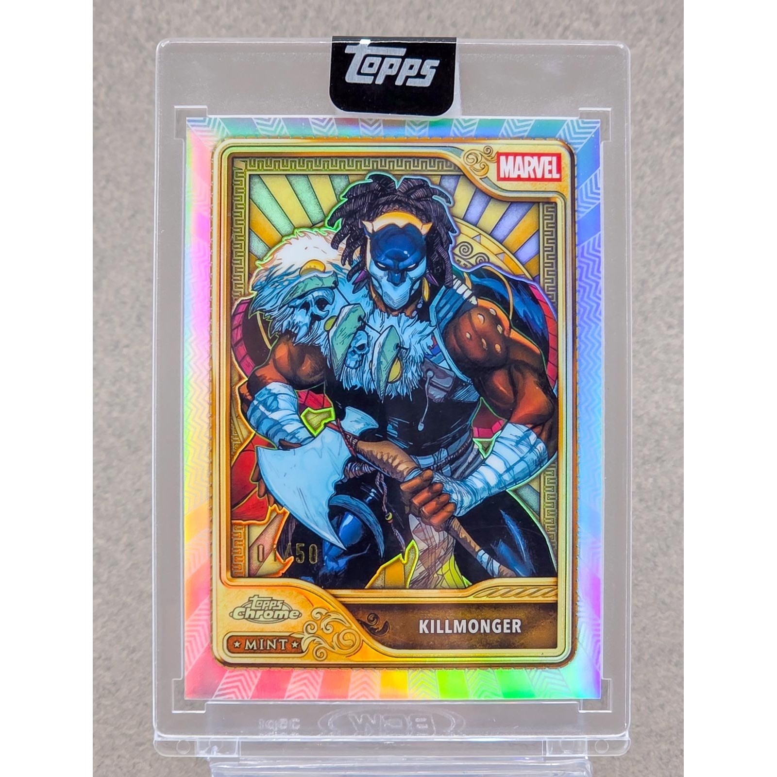 2026 Topps Mint Marvel Killmonger Gold Card 01/50 Topps Chrome #84 Rare Limited