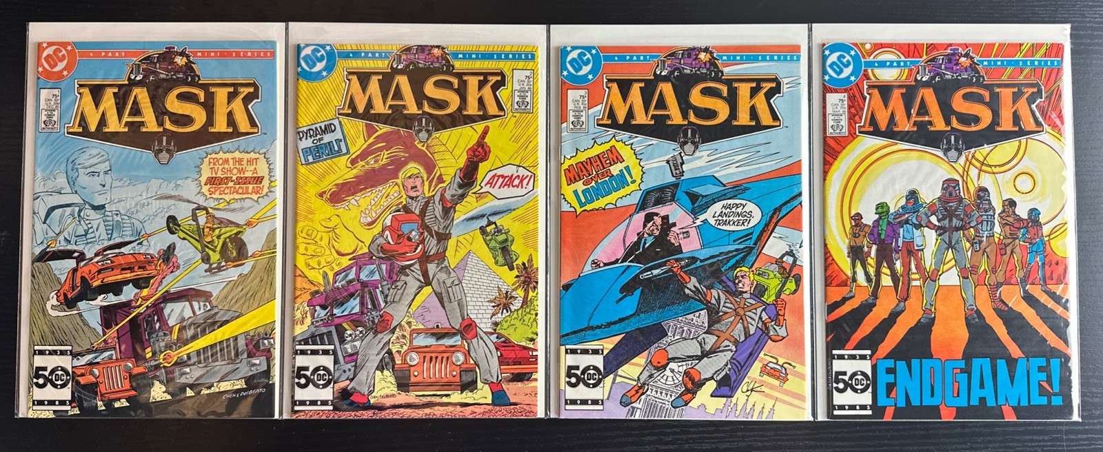M.A.S.K Vol 1 Issues #1-4 Direct Edition Complete Run DC Comics 1985 Mask