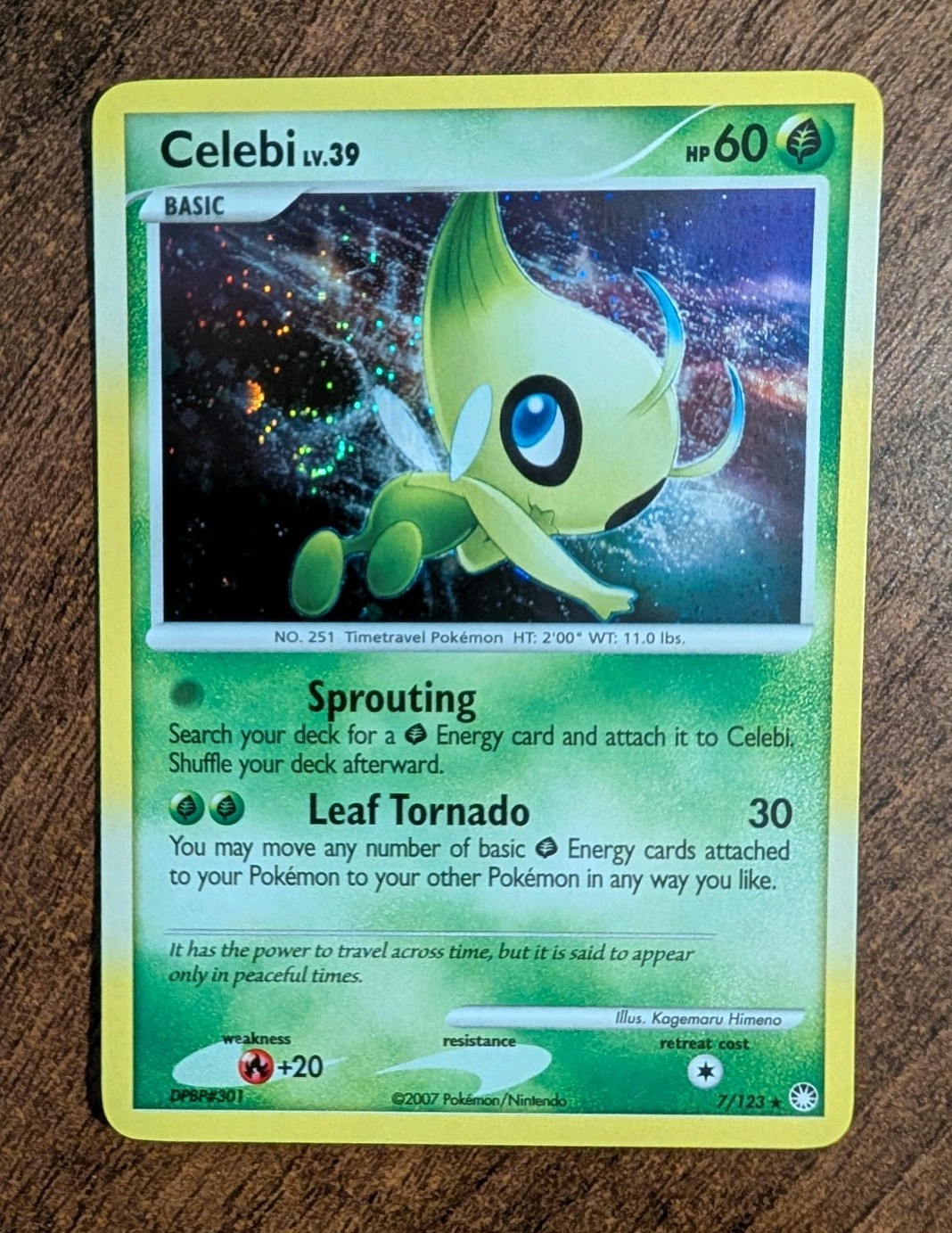 *SWIRL* Celebi Lv.39 7/123 Mysterious Treasures Holo Rare Pokemon TCG   NM