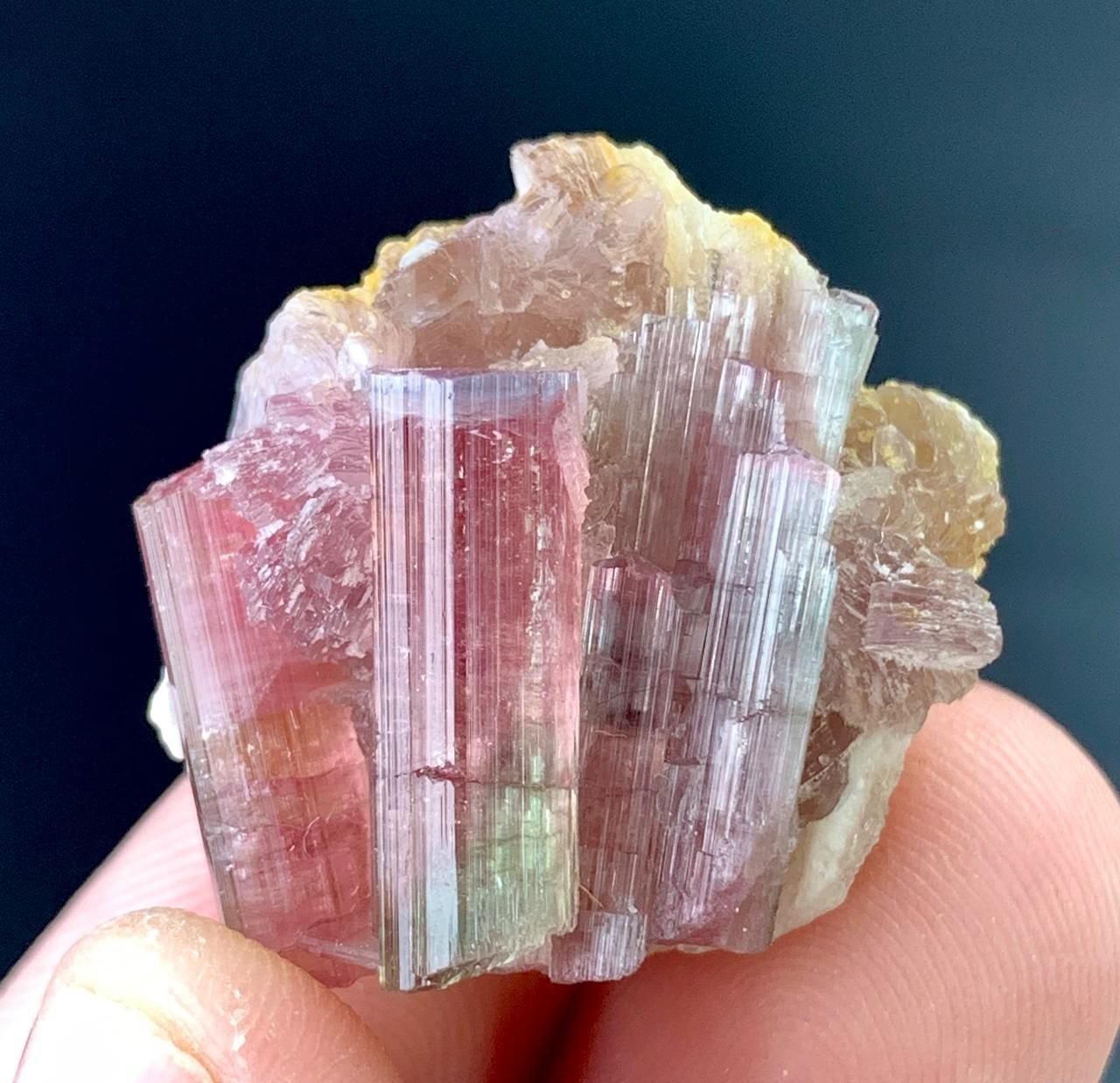 51 Carat Pink Tourmaline Crystal  Specimen From Afghanistan