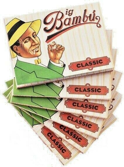 6x Bambu Rolling Papers Authentic Big Bambu Classic Papers 33/Lvs *USA Shipped*