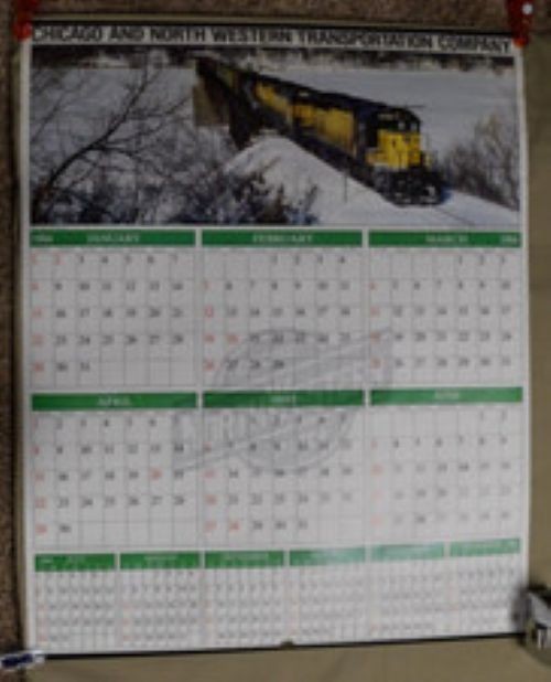 1984 Vintage Chicago and Northwestern Transportation Company Railroad Calendar